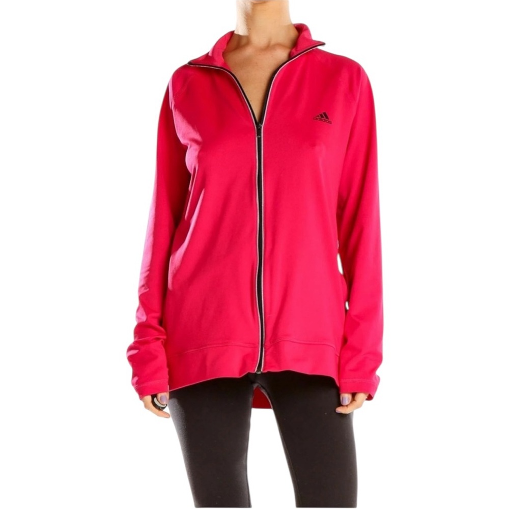 Adidas Coral Pink Climalite Athletic Jacket - Size Medium